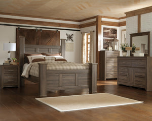 Juararo Queen Poster Bed Dark Brown