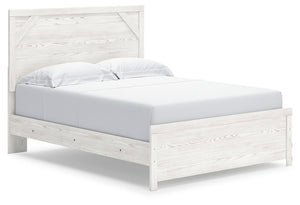 Gerridan Queen Panel Bed with Dresser & Mirror, Chest & Nightstand White/Gray