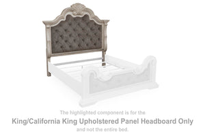 Bruchandi King/California King Upholstered Button Tufted Panel Headboard Antique White