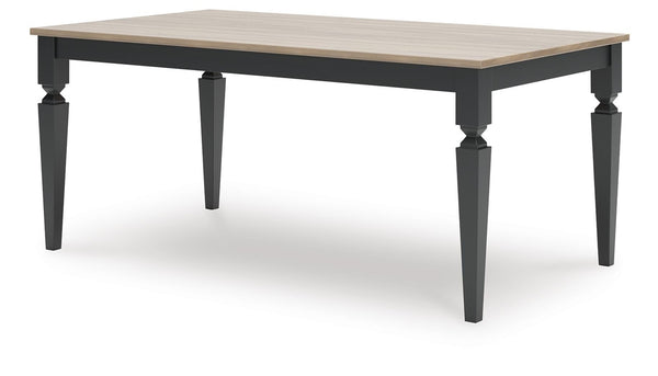 Brenkerton Rectangle Dining Table Grayish Brown/Black