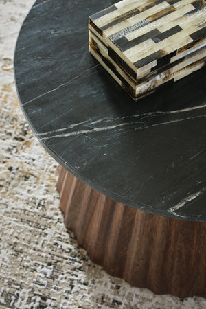 Ceilby Accent Coffee Table Black/Brown