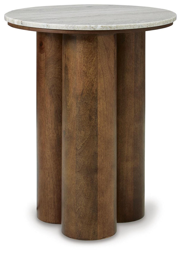 Henfield Accent Table Beige/Brown