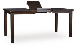Haddigan Counter-Height Butterfly Dining Extension Table Dark Brown