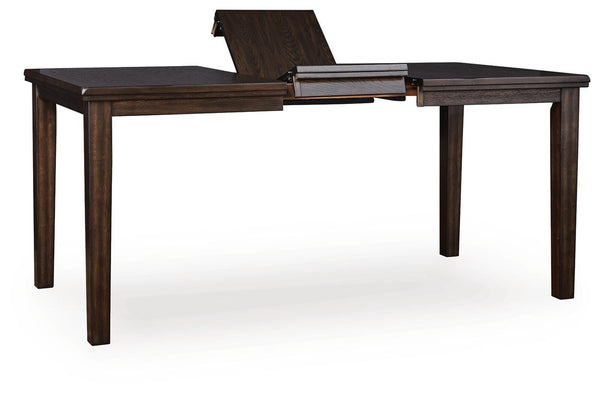 Haddigan Counter-Height Butterfly Dining Extension Table Dark Brown