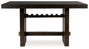 Burkhaus Rectangle Counter-Height Dining Table Dark Brown