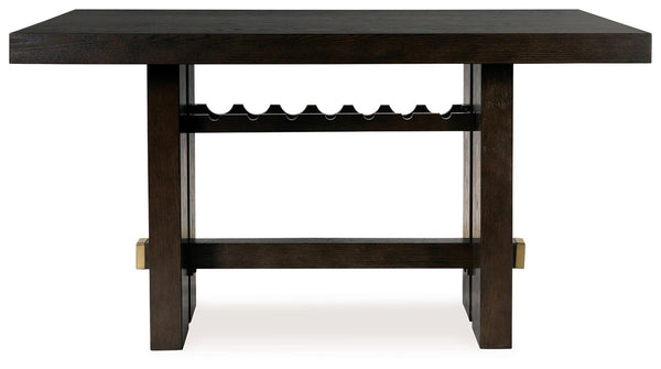 Burkhaus Rectangle Counter-Height Dining Table Dark Brown