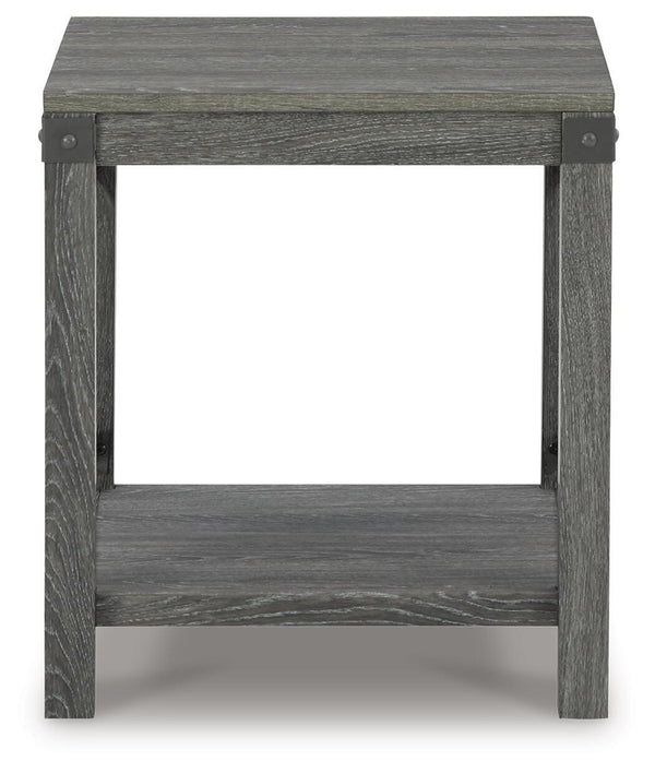 Freedan End Table Grayish Brown