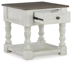 Havalance 1-Drawer End Table White/Gray