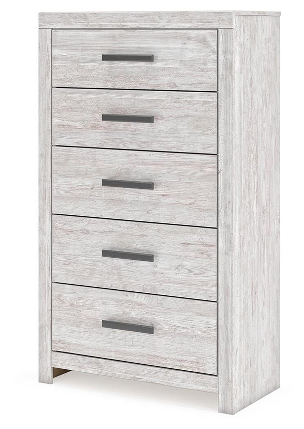 Cayboni 5-Drawer Chest Whitewash
