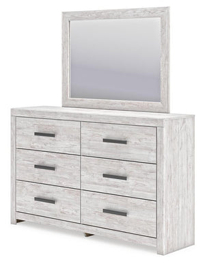 Cayboni 6-Drawer Dresser & Mirror Whitewash