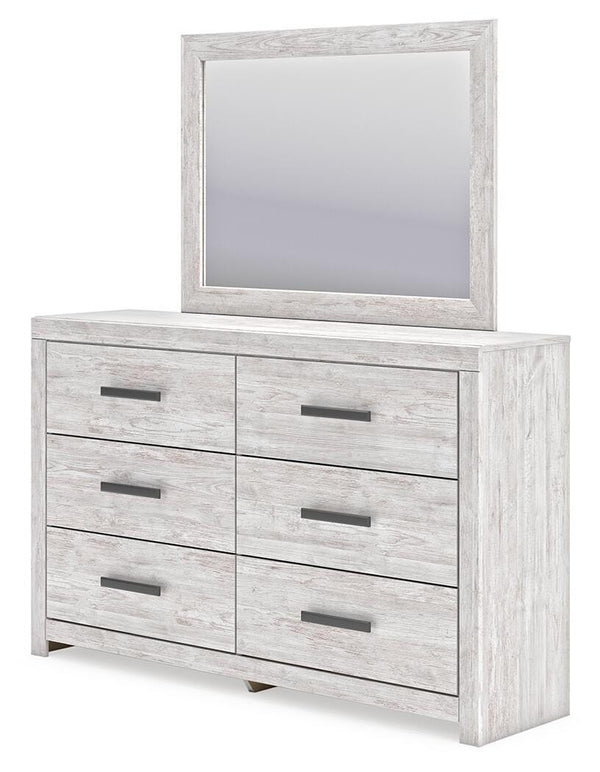 Cayboni 6-Drawer Dresser & Mirror Whitewash