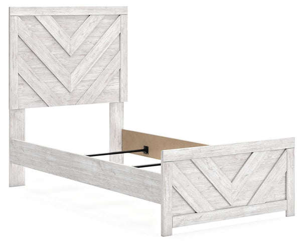 Cayboni Twin Panel Bed Whitewash
