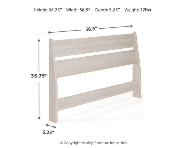 Socalle Youth Full Panel Headboard Light Natural