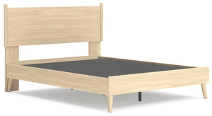 Cabinella Queen Platform Panel Bed Tan