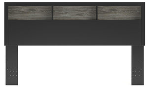 Broachmyn King Bookcase Headboard Black/Gray