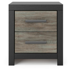 Broachmyn 2-Drawer Nightstand Black/Gray