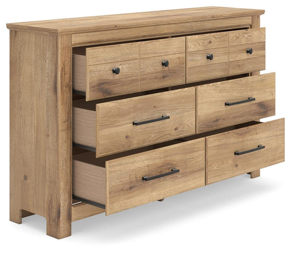 Makidern 6-Drawer Dresser Tan