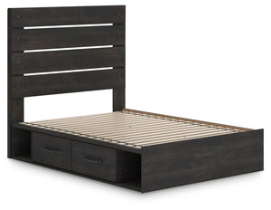 Hollivern Full Panel Storage Bed Dark Gray