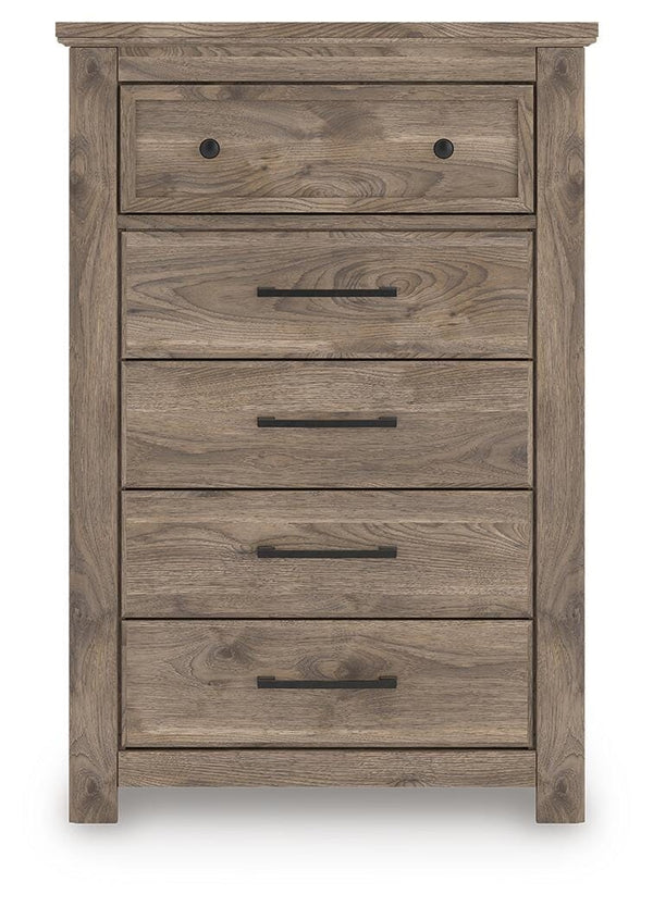 Rusticott 5-Drawer Chest Brown