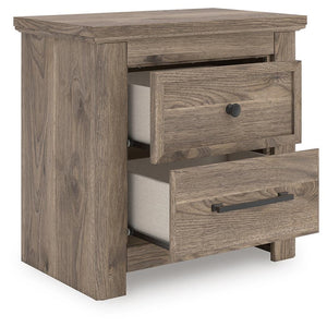 Rusticott 2-Drawer Nightstand with USB Brown