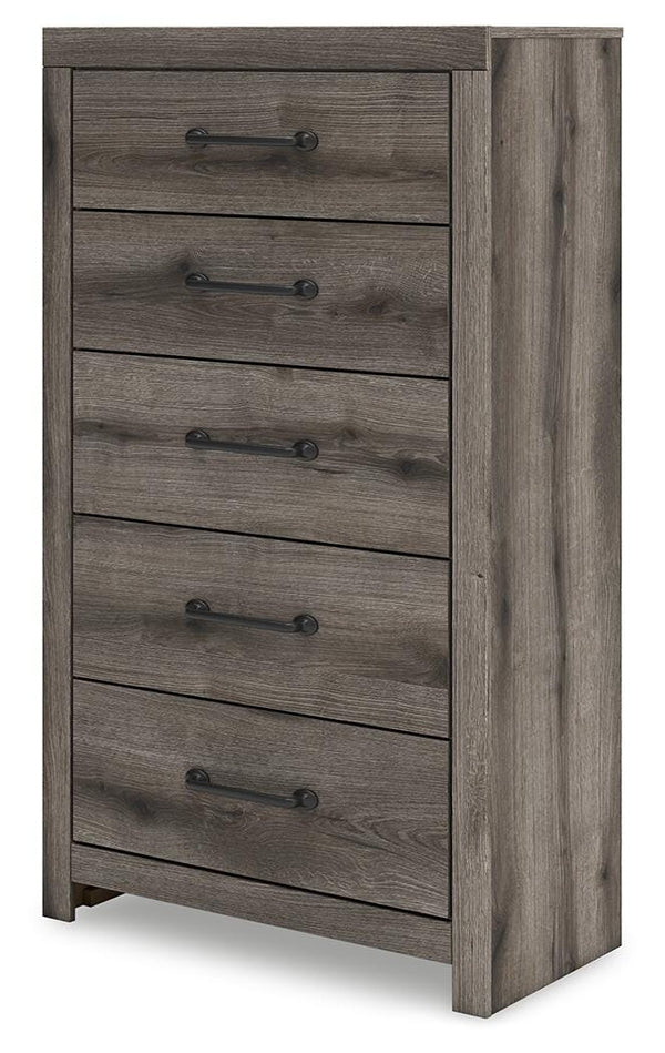 Graystorm 5-Drawer Chest Brown Gray