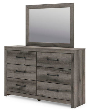 Graystorm 6-Drawer Dresser & Mirror Brown Gray