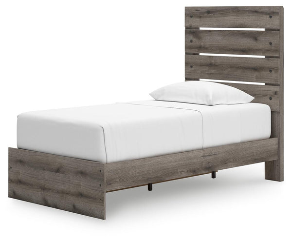 Graystorm Twin Panel Storage Bed Brown Gray