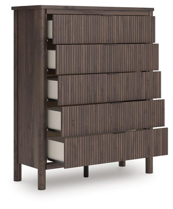Pamytta Wide 5-Drawer Chest Brown