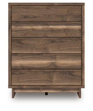 Chirason Wide 5-Drawer Chest Brown