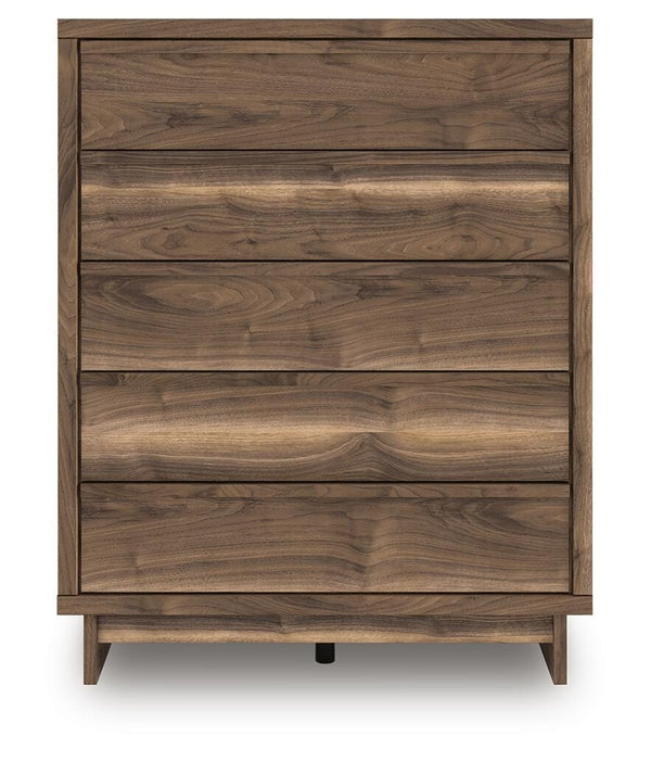 Chirason Wide 5-Drawer Chest Brown
