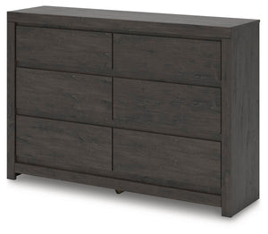 Fraluna 6-Drawer Dresser Charcoal
