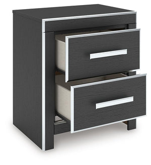 Zuraleus Nightstand with USB Black