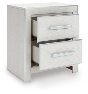 Zuraleus 2-Drawer Nightstand with USB White