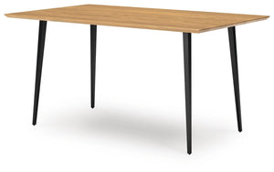Gretlynn Rectangle Dining Table Black/Natural