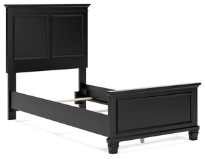 Lanolee Twin Panel Bed Black