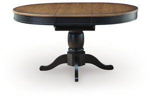 Clorazi Dining Butterfly Extension Table Black/Brown