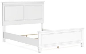 Fortman Queen Panel Bed White