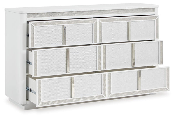 Chalanna 6-Drawer Dresser White