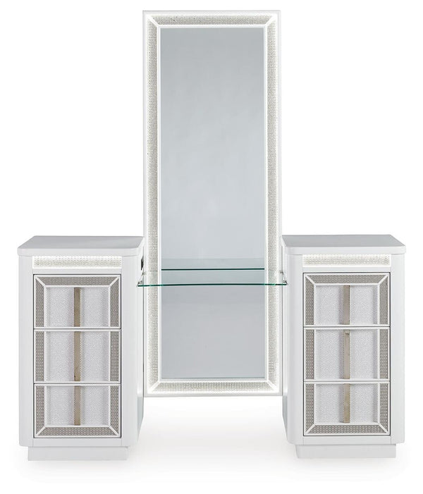 Chalanna Vanity with Mirror White