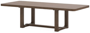 Cabalynn Regular Leaf Rectangle Dining Extension Table Light Brown