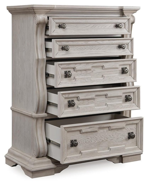 Bruchandi 5-Drawer Chest Antique White