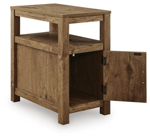 Fendenmore 1-Door Chairside End Table with USB Brown