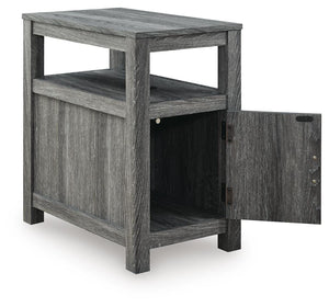 Fendenmore 1-Door Chairside End Table with USB Brown/Gray