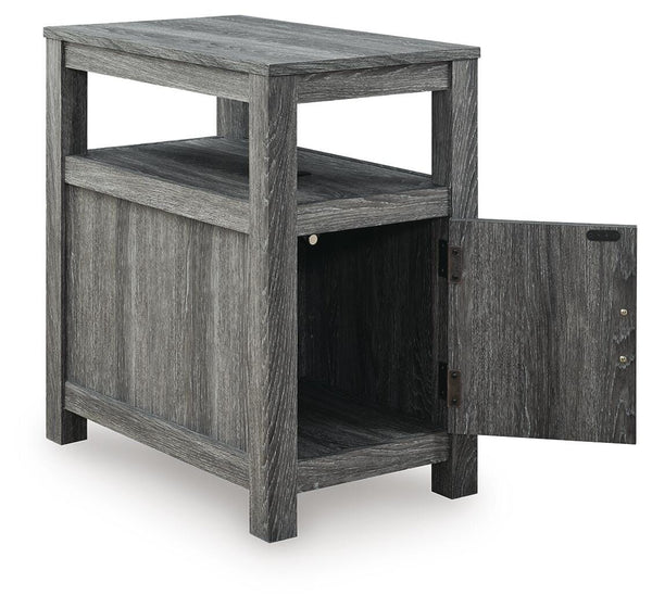 Fendenmore 1-Door Chairside End Table with USB Brown/Gray