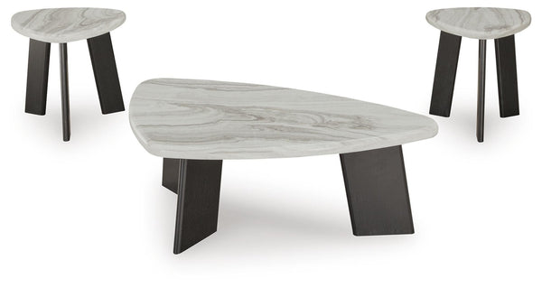 Lilyberg 3-Piece Occasional Table Set Gray/Black