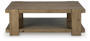 Flangren Rectangle Coffee Table Light Brown