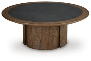 Dontayne Round Coffee Table Warm Brown