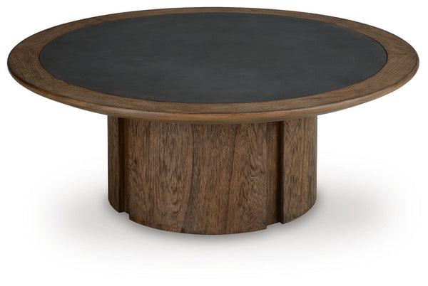 Dontayne Round Coffee Table Warm Brown