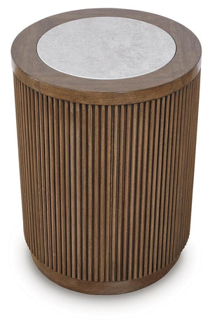 Hadonna Round End Table Brown