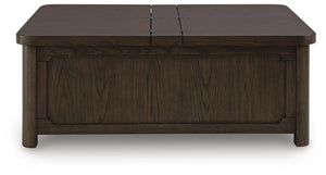 Breckington Coffee Table With Storage Dark Brown